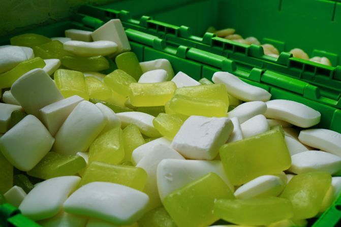 Clean soap bars in green recycling bins